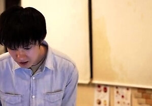 Japanese teen teases pussy with toys and cock