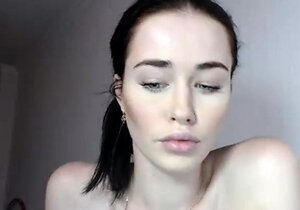 Petite small tit babe with perfect pussy masturbates