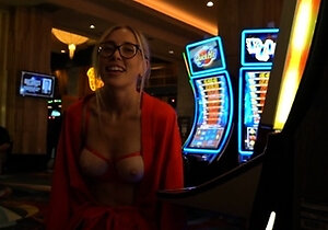 a cum jackpot on the slut machine