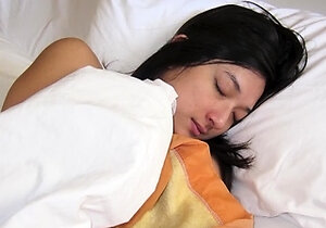 Petite Thai teen wakes up and fucks BWC