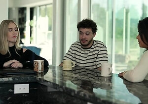 Stepson and his girlfriend shooting porn with stepmoms help