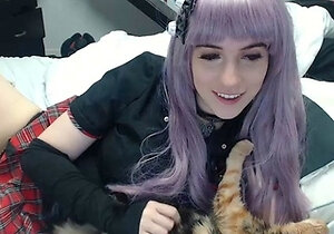 Curly Blonde Teen Records Solo Dildo Masturbation More at