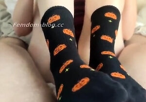 Paula Sockgirl - Paula Mooney - Footjob In Black Halloween