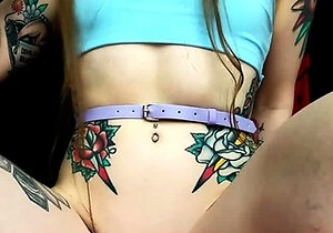 Kinky moist taco brunette anal toy play during masturbating