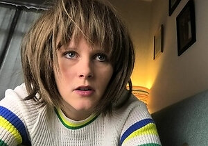 blonde teen pregnant girl has her pussy masturbated