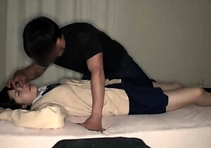 Horny japanese teen satomi stuffs herself with toy