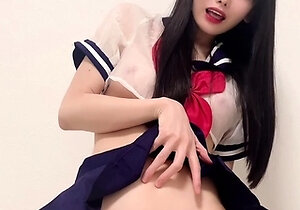 Small titted Briana toying herself poolside