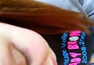 Busty Amateur Gives Roadside Blowjob