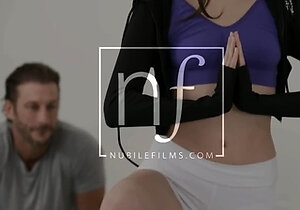 Big tit brunette sucks a big cock blowjob POV