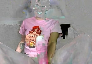 Small titted babe toys her pussy on webcam