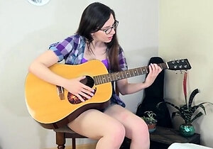 Ember Stone Masturbates After Guitar Playing