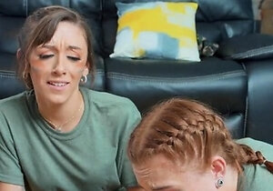 Amateur euro teens in a hardcore threesome