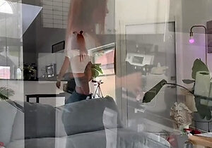 Redhead teen Ginger Elle gives a pov blowjob