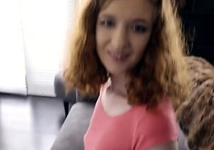 Petite redhead teen with bubble butt and perky boobies -