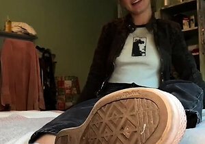 Sexy Emo Teen Dildoing And Foot Fetish